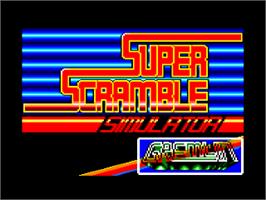 Title screen of Super Scramble Simulator on the Amstrad CPC.