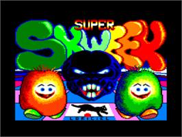Title screen of Super Skweek on the Amstrad CPC.