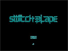 Title screen of Switchblade on the Amstrad CPC.