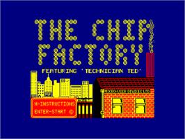 Title screen of Technician Ted on the Amstrad CPC.