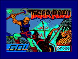 Title screen of Tiger Heli on the Amstrad CPC.