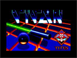 Title screen of Titan on the Amstrad CPC.