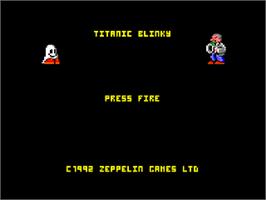 Title screen of Titanic Blinky on the Amstrad CPC.
