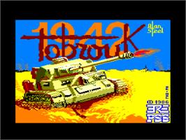 Title screen of Tobruk: The Clash of Armour on the Amstrad CPC.