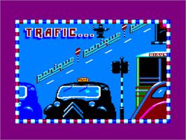 Title screen of Traffic on the Amstrad CPC.