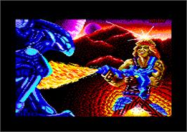 Title screen of Trantor the Last Stormtrooper on the Amstrad CPC.