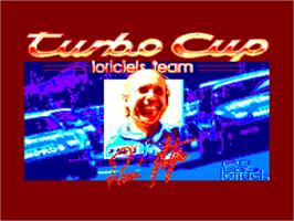 Title screen of Turbo Cup on the Amstrad CPC.