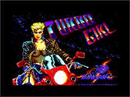 Title screen of Turbo Girl on the Amstrad CPC.