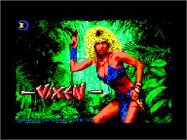 Title screen of Vixen on the Amstrad CPC.