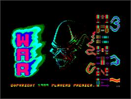 Title screen of War Machine on the Amstrad CPC.