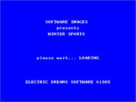 Title screen of Winter Sports on the Amstrad CPC.
