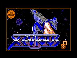 Title screen of Xevious on the Amstrad CPC.