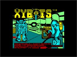 Title screen of Xybots on the Amstrad CPC.