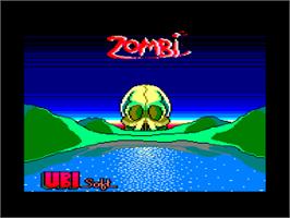 Title screen of Zombi on the Amstrad CPC.