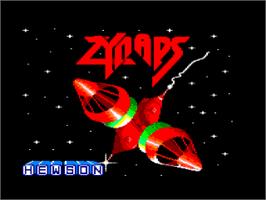 Title screen of Zynaps on the Amstrad CPC.