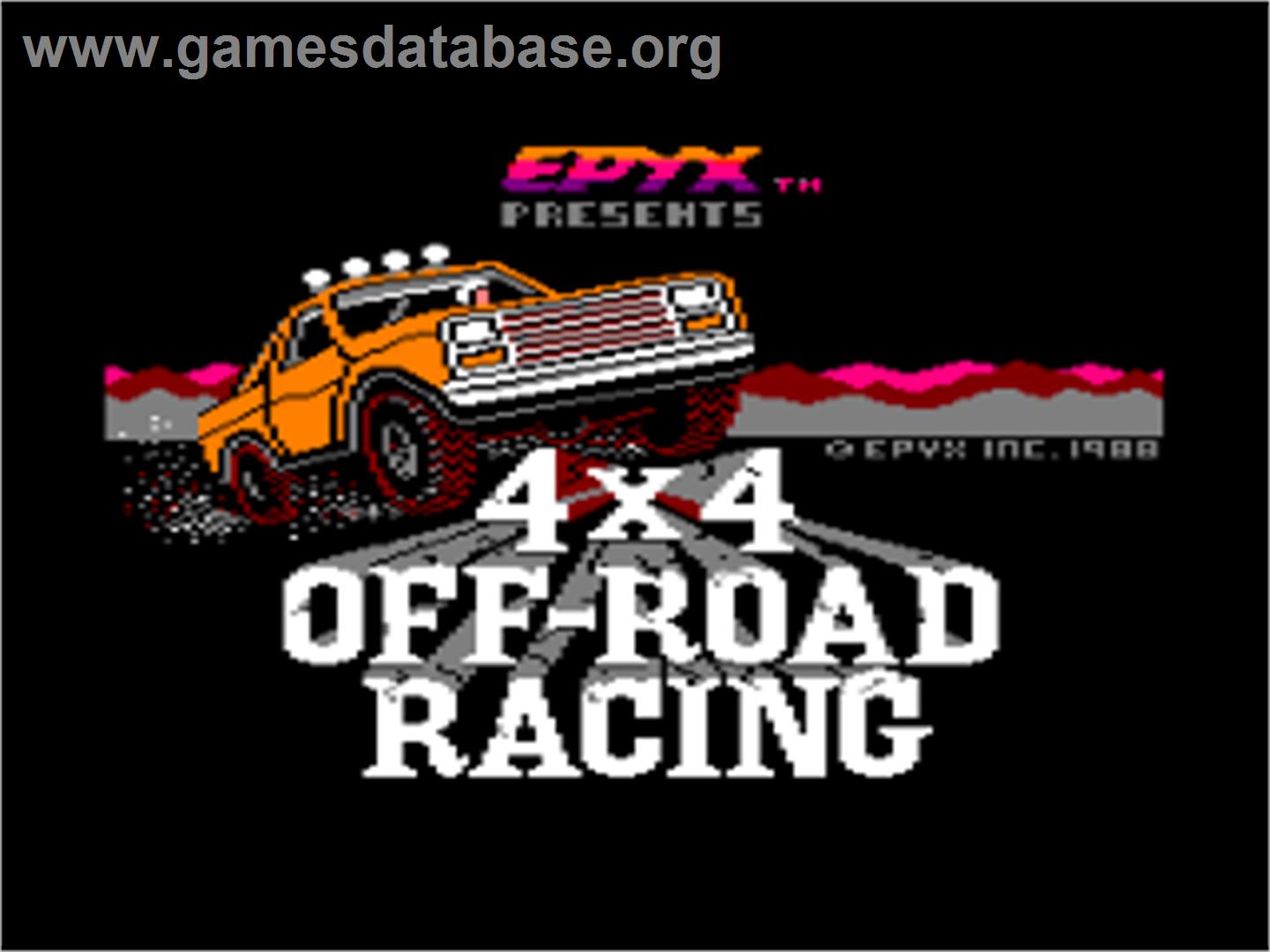 4x4 Off-Road Racing - Amstrad CPC - Artwork - Title Screen