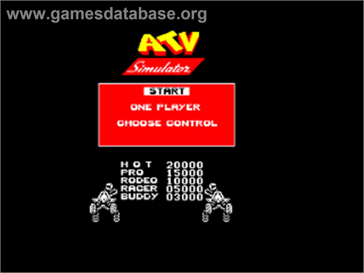 ATV Simulator - Amstrad CPC - Artwork - Title Screen