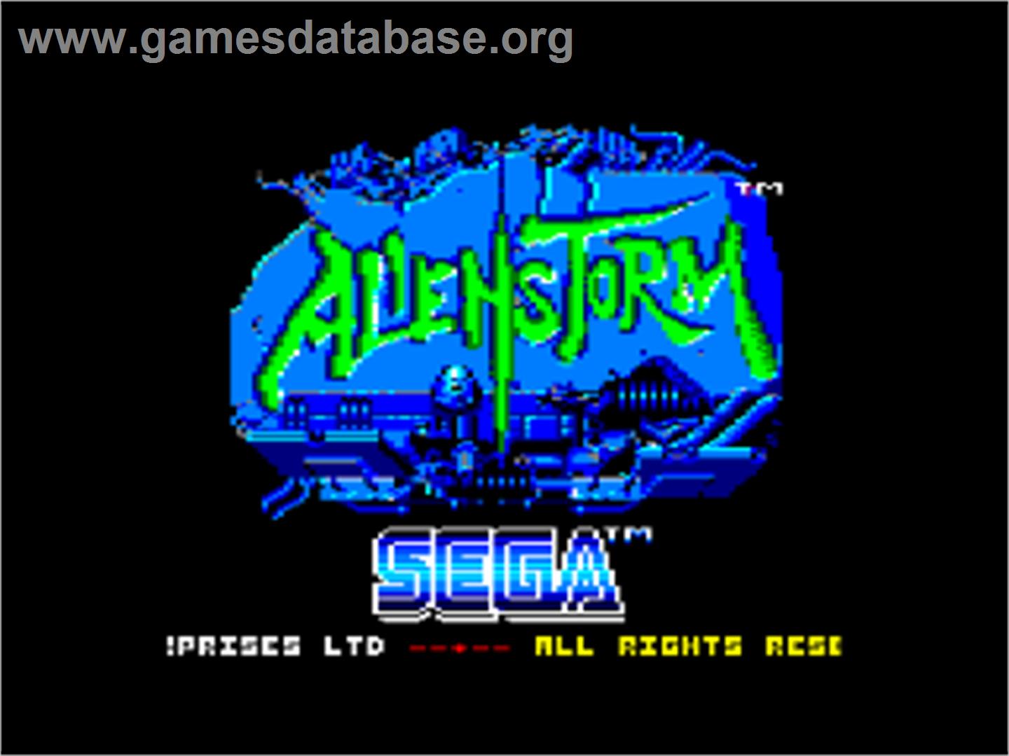 Alien Storm - Amstrad CPC - Artwork - Title Screen