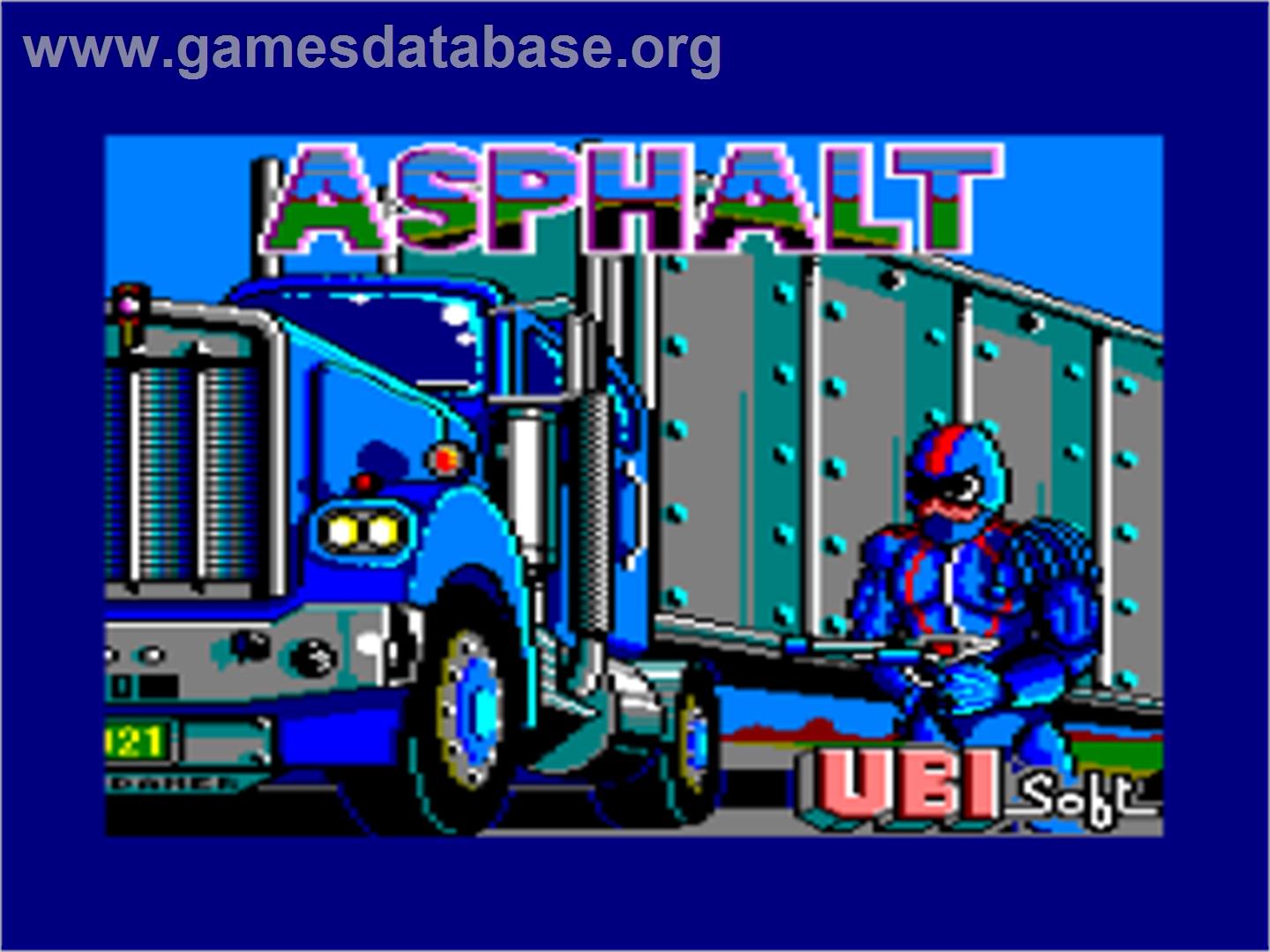 Asphalt - Amstrad CPC - Artwork - Title Screen