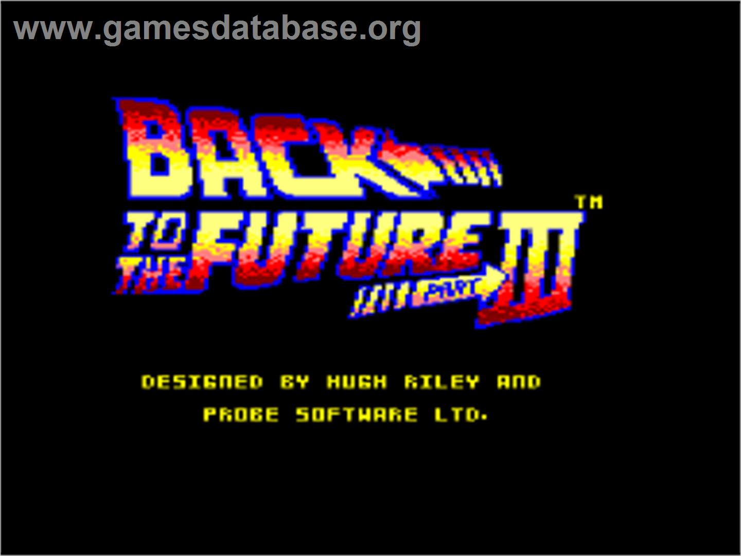 Back to the Future 3 - Amstrad CPC - Artwork - Title Screen