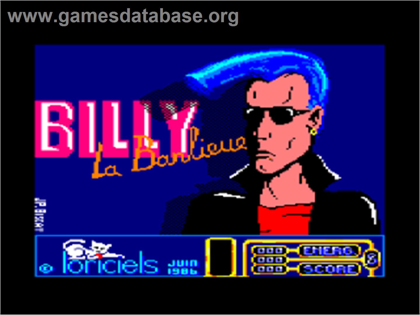 Billy la Banlieue - Amstrad CPC - Artwork - Title Screen