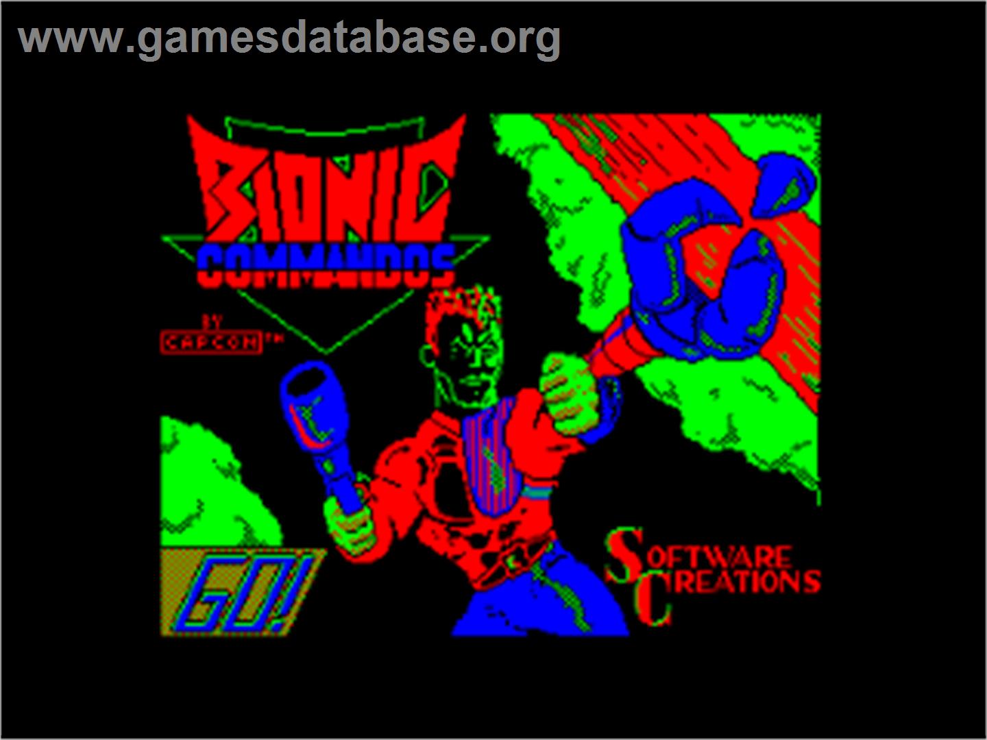 Bionic Commando - Amstrad CPC - Artwork - Title Screen