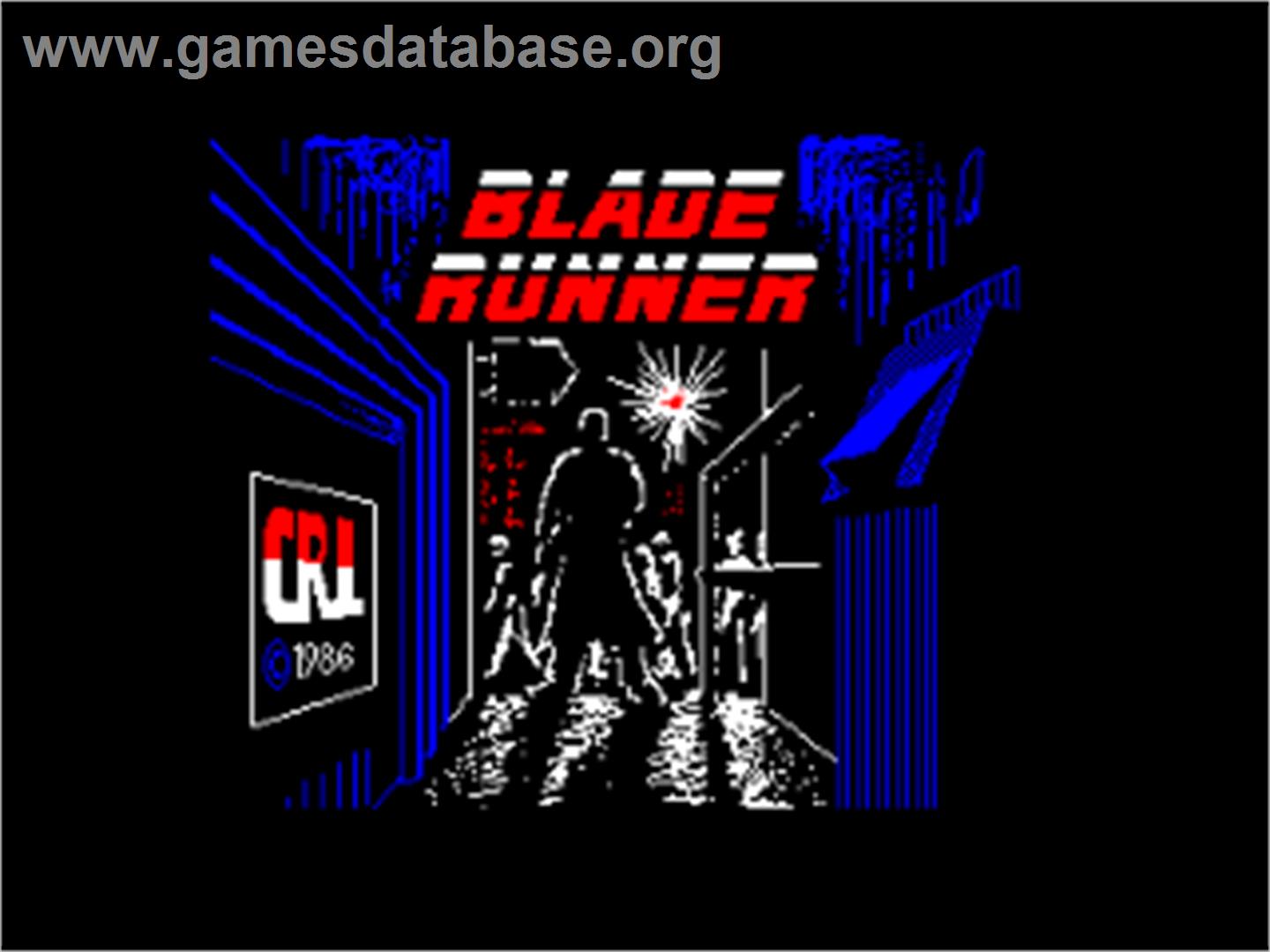 Blade Runner - Amstrad CPC - Artwork - Title Screen