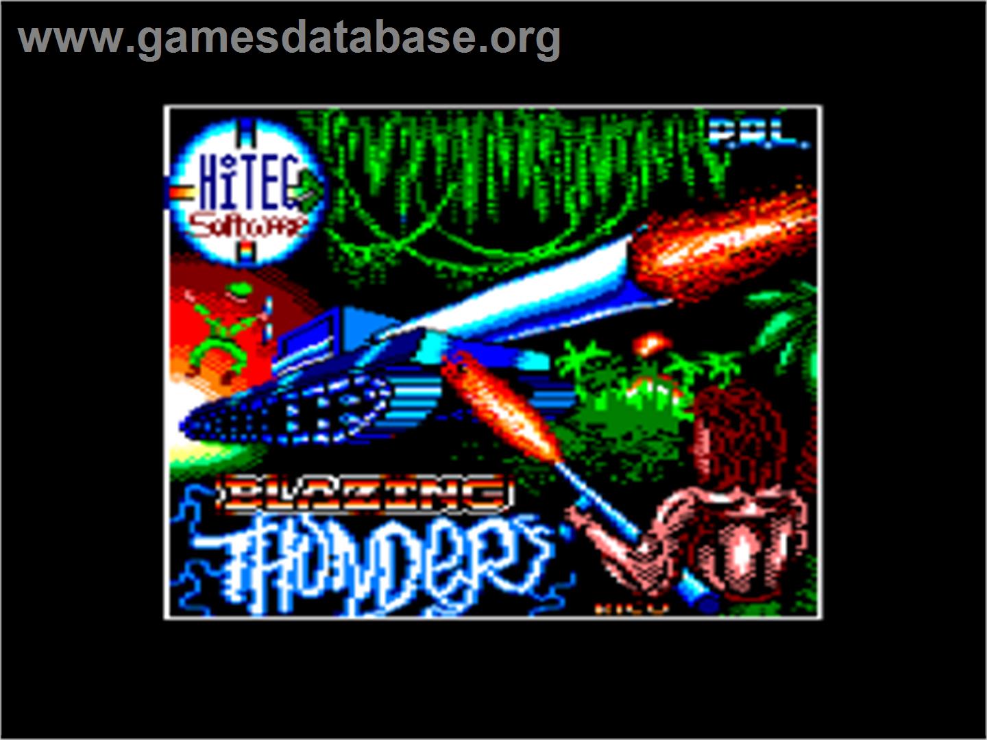 Blazing Thunder - Amstrad CPC - Artwork - Title Screen