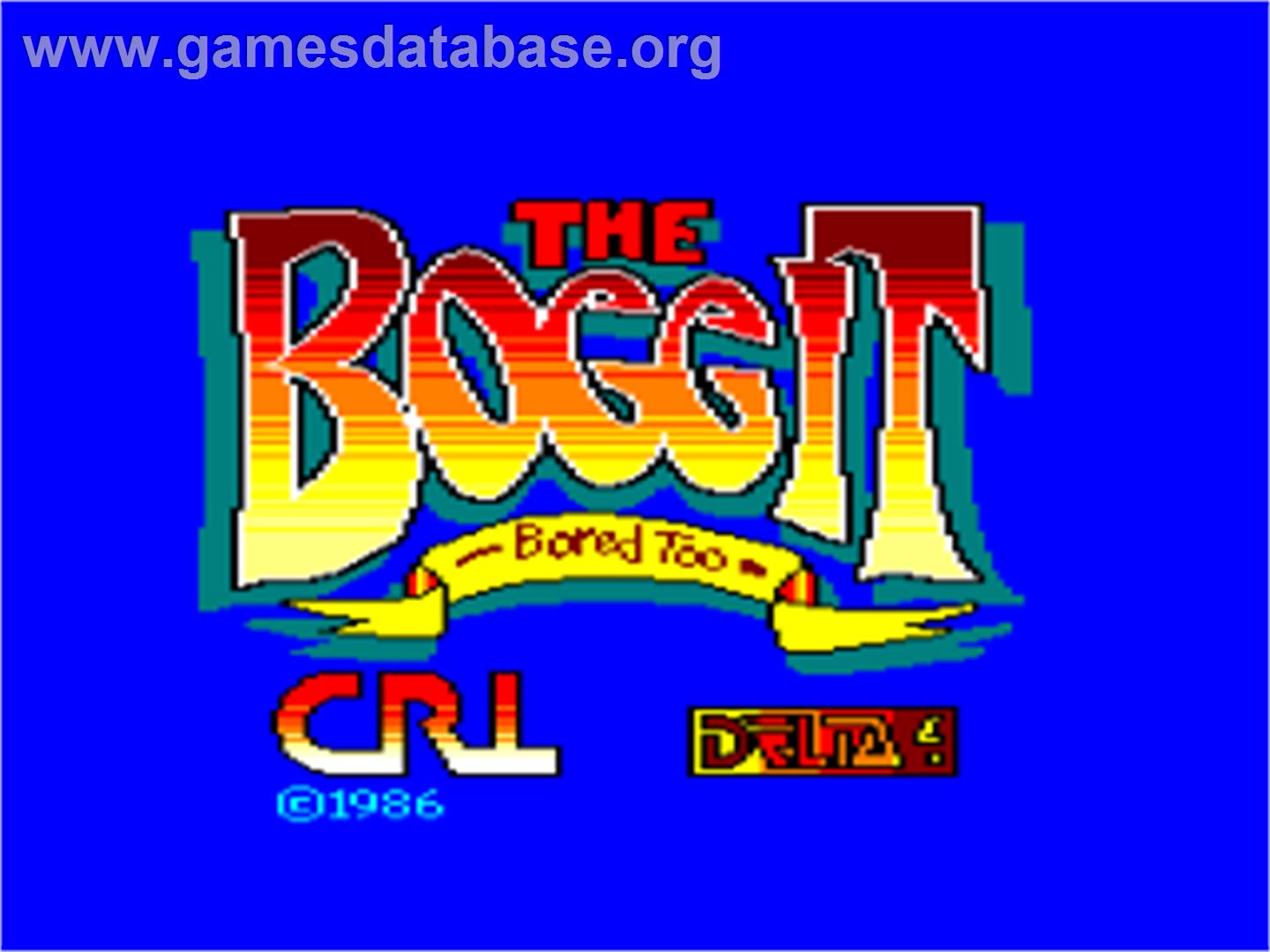 Boggit - Amstrad CPC - Artwork - Title Screen