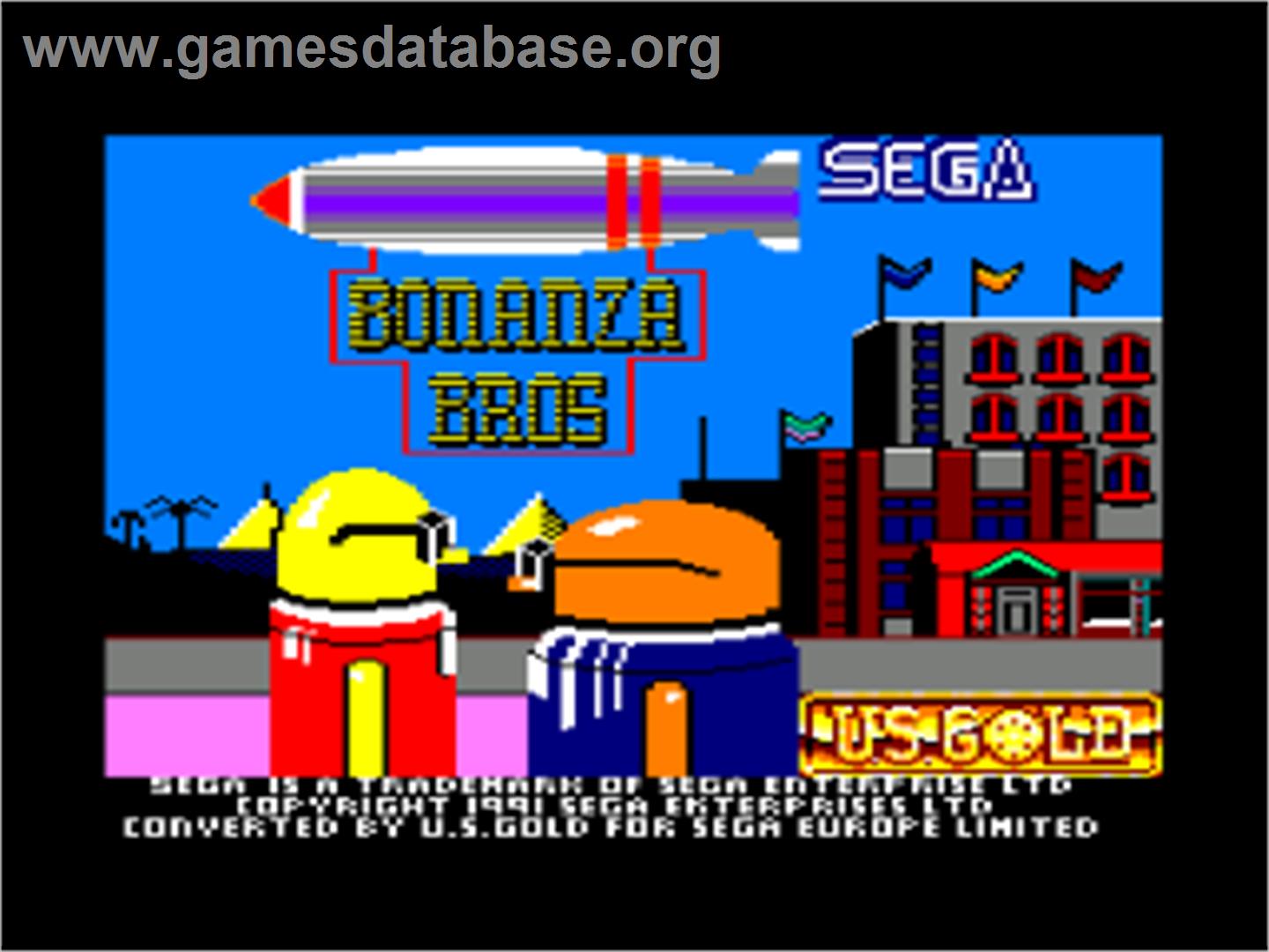 Bonanza Bros. - Amstrad CPC - Artwork - Title Screen