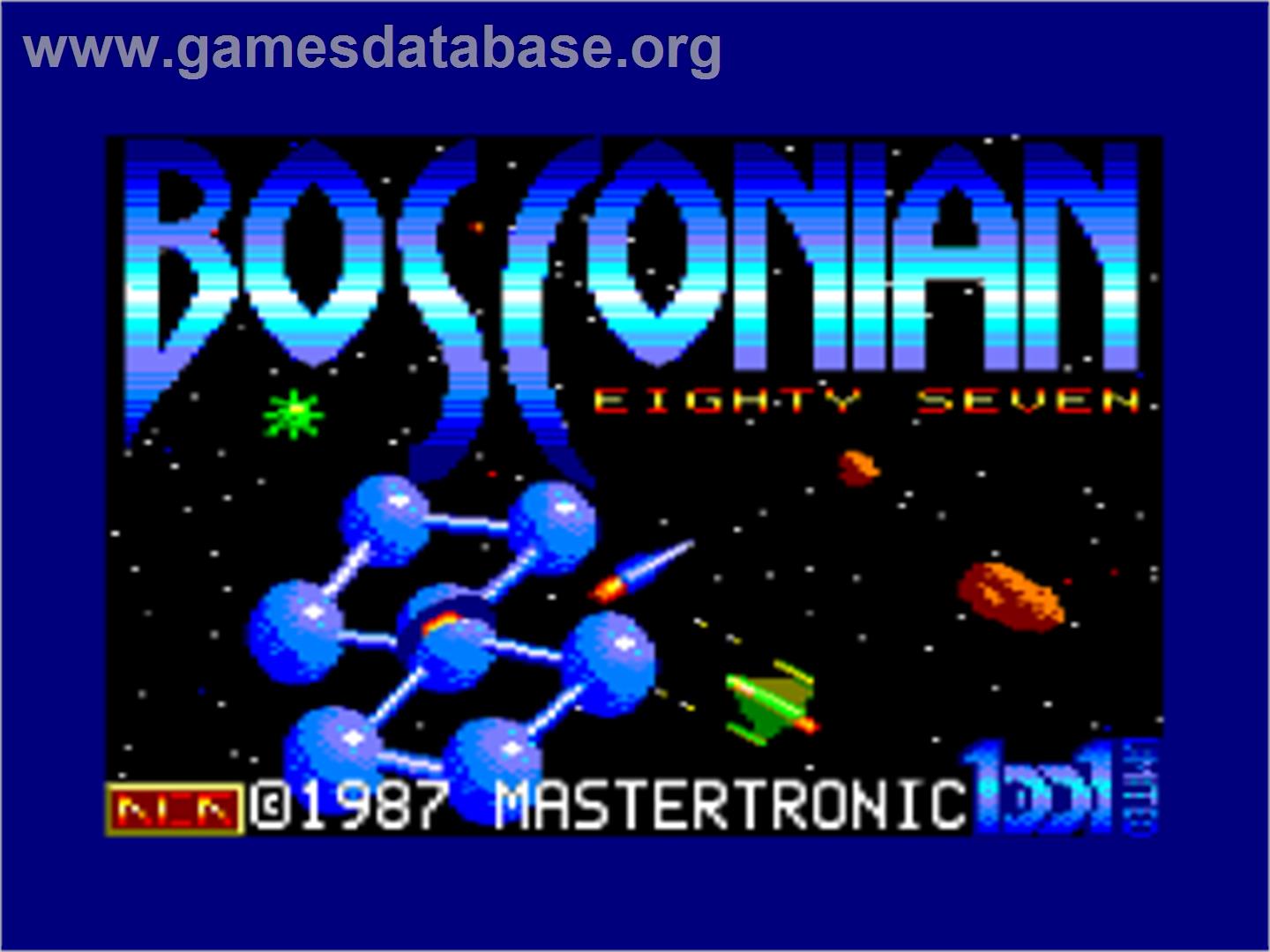 Bosconian '87 - Amstrad CPC - Artwork - Title Screen