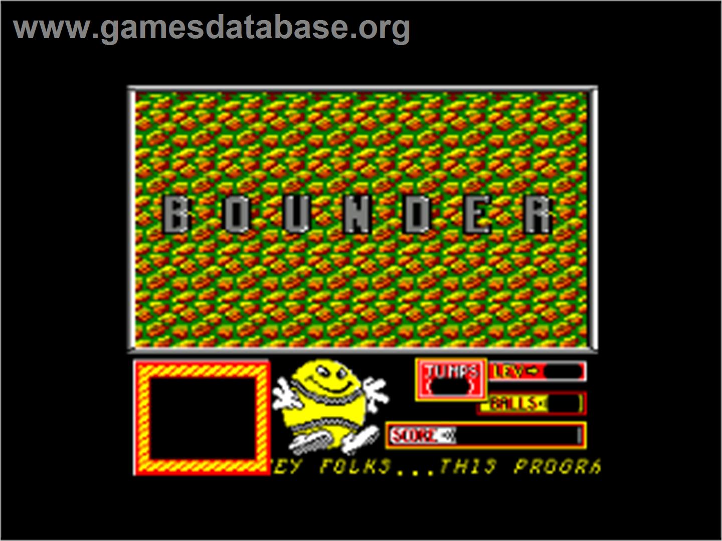 Bounder - Amstrad CPC - Artwork - Title Screen