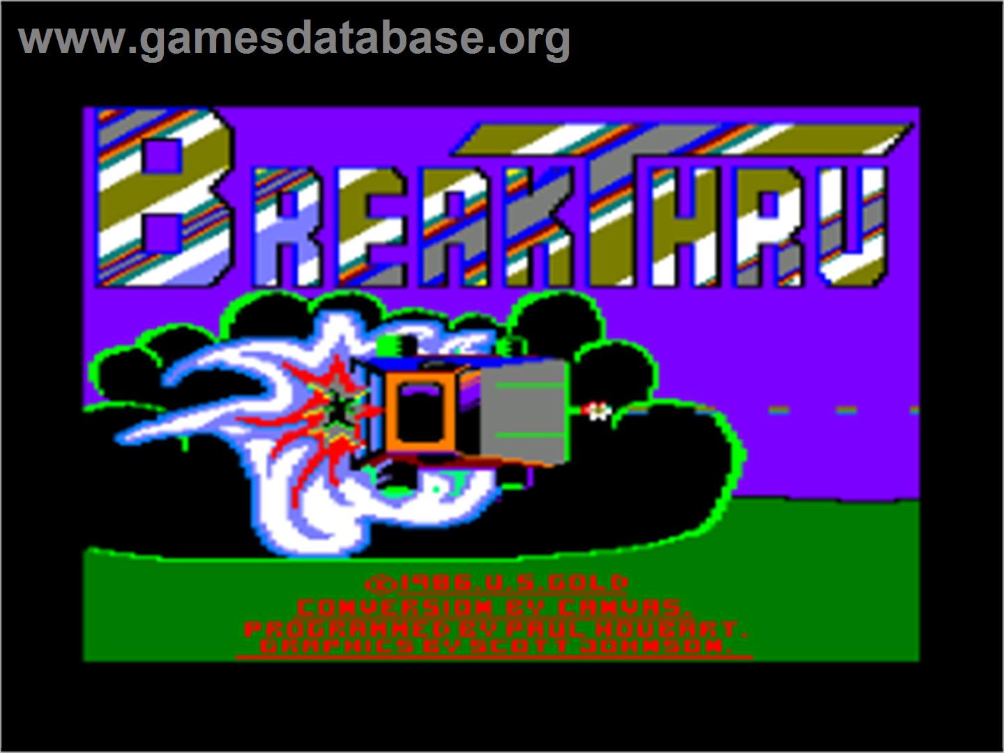Break Thru - Amstrad CPC - Artwork - Title Screen