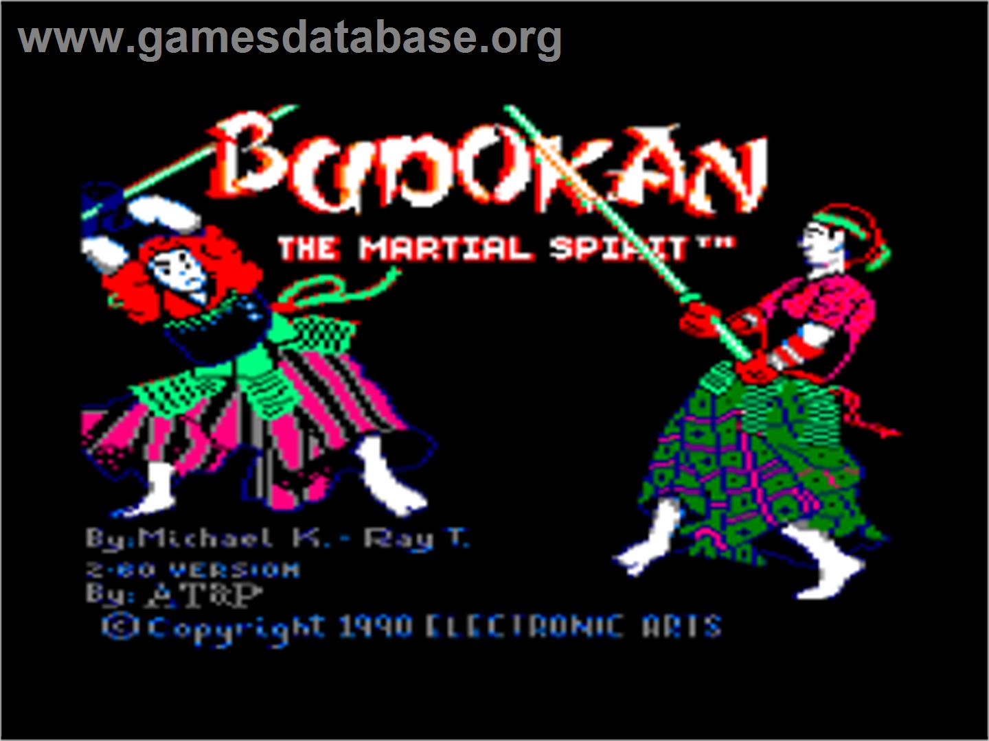 Budokan: The Martial Spirit - Amstrad CPC - Artwork - Title Screen