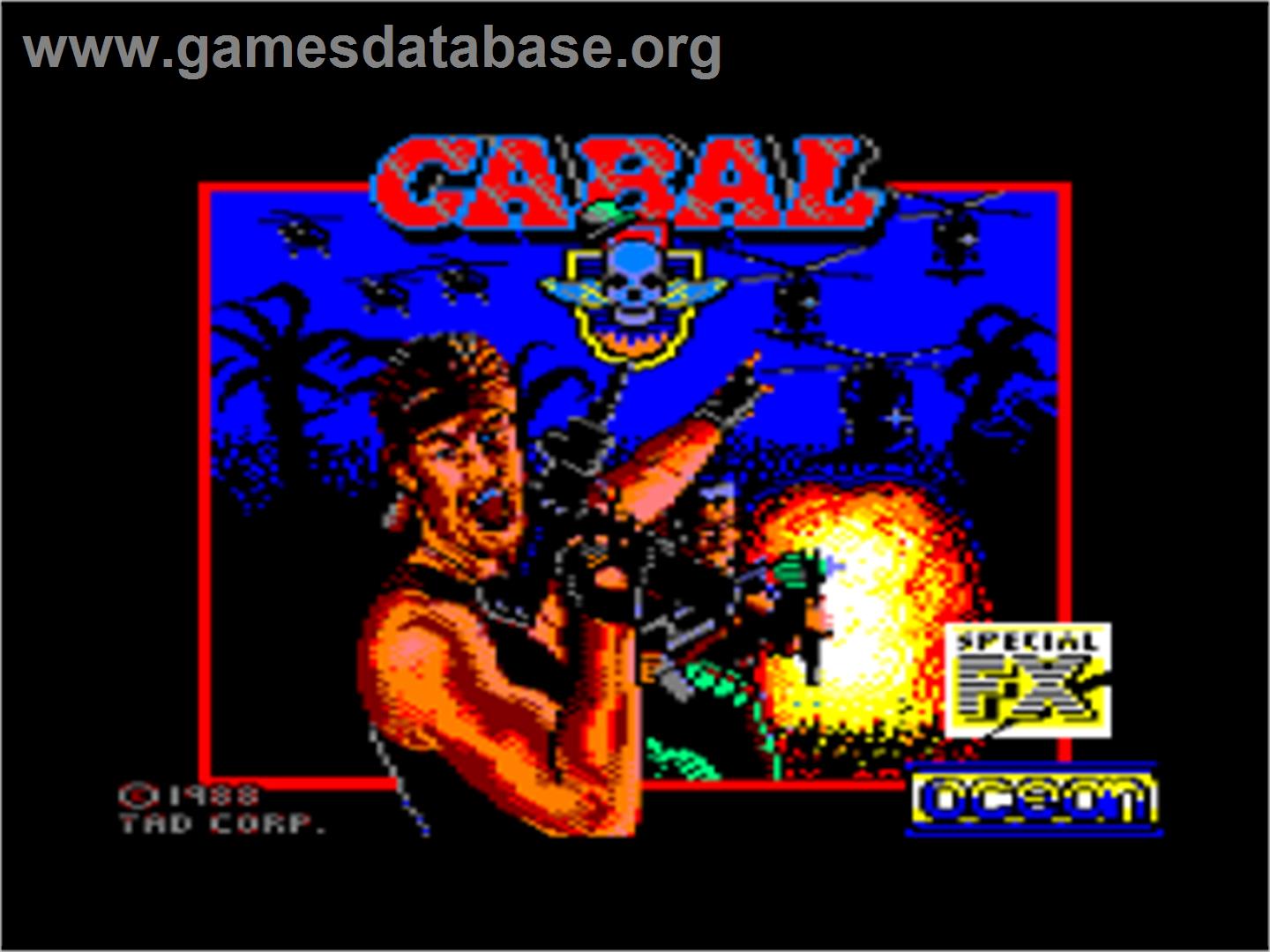 Cabal - Amstrad CPC - Artwork - Title Screen