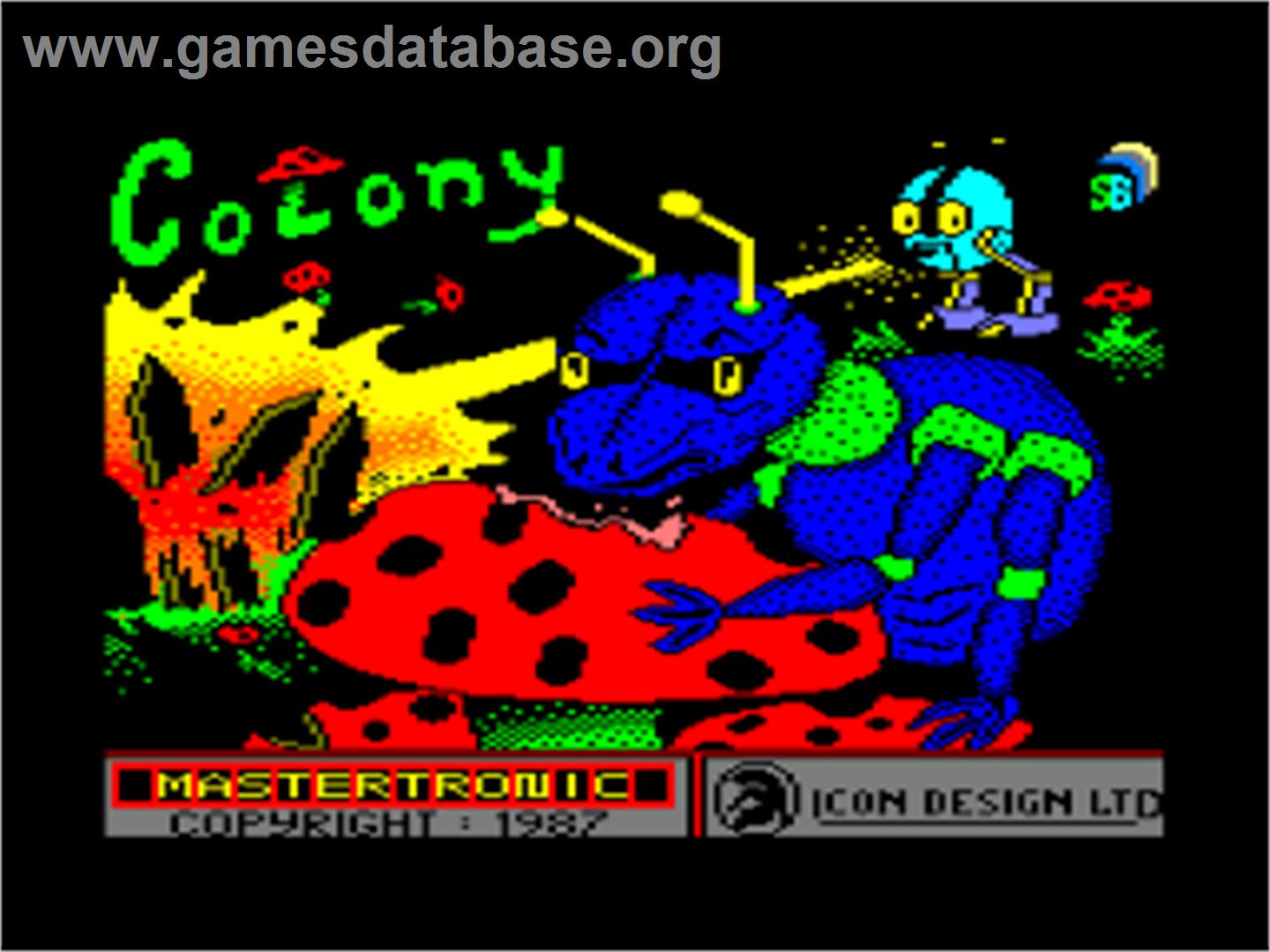 Colony - Amstrad CPC - Artwork - Title Screen