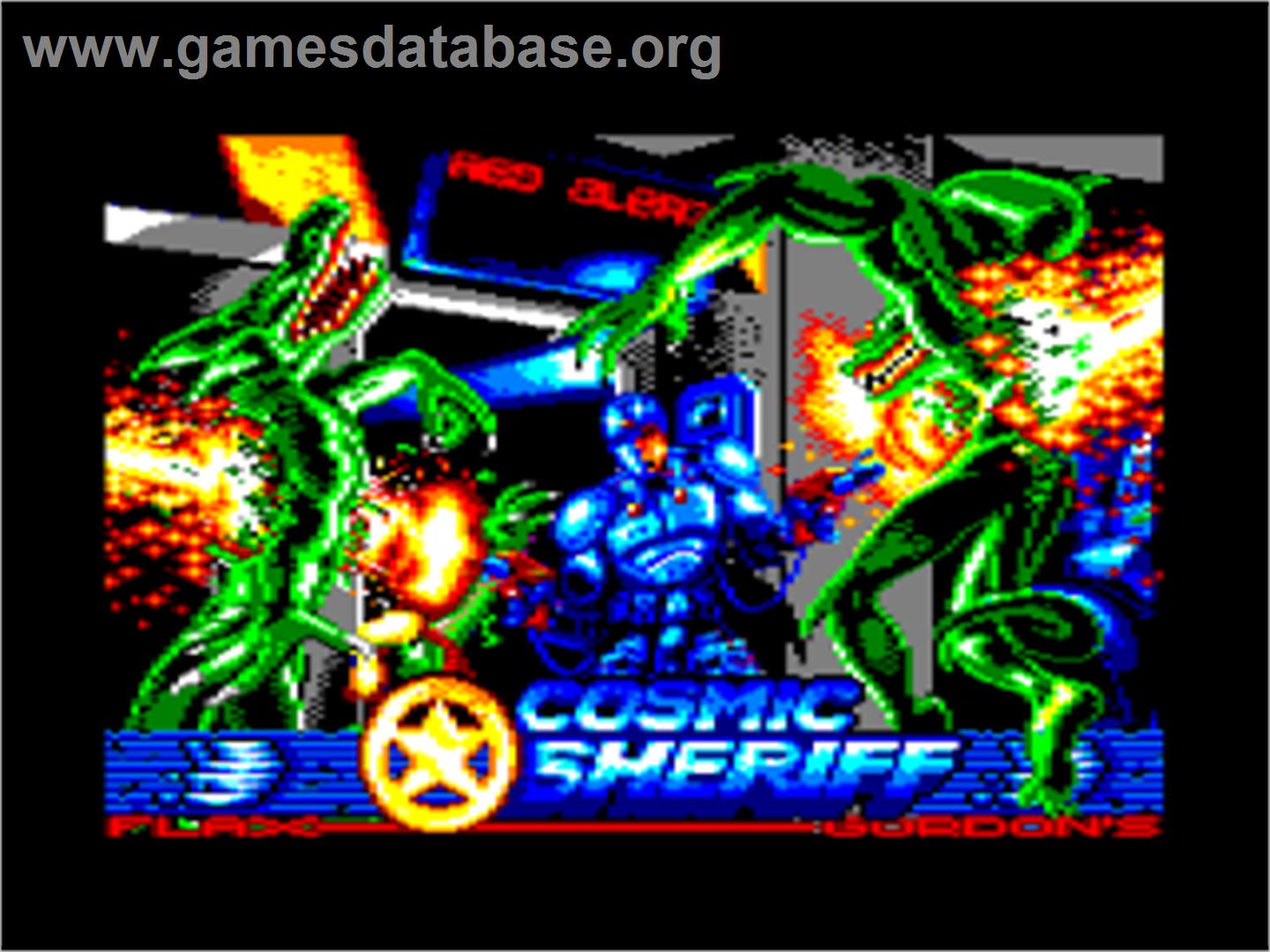 Cosmic Sheriff - Amstrad CPC - Artwork - Title Screen