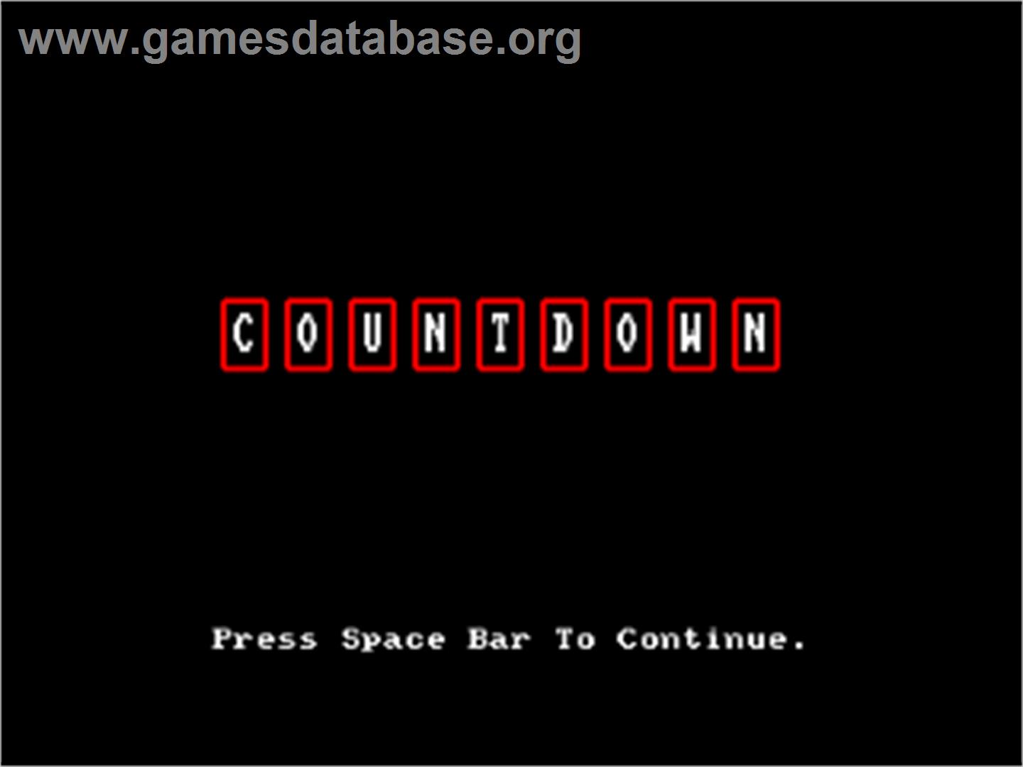 Count Down - Amstrad CPC - Artwork - Title Screen