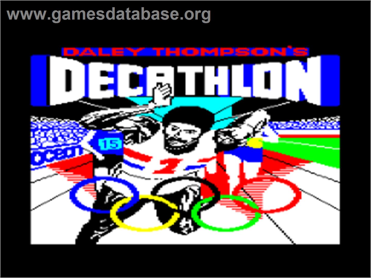 Daley Thompson's Decathlon - Amstrad CPC - Artwork - Title Screen