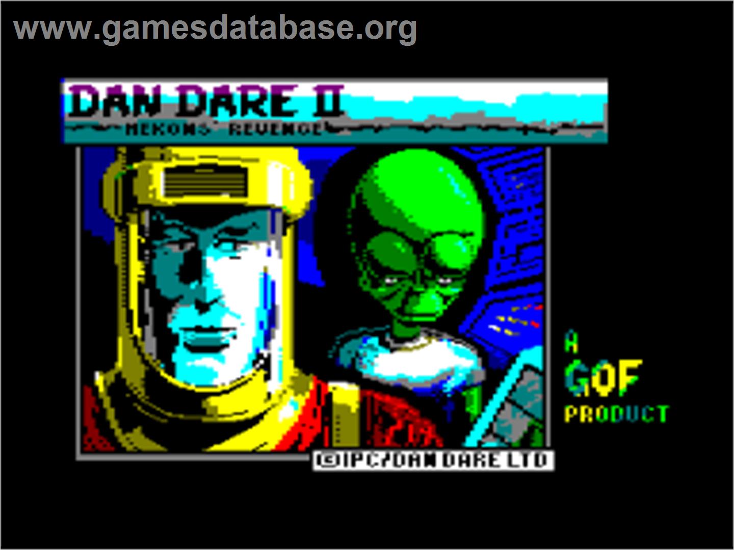 Dan Dare 2: Mekon's Revenge - Amstrad CPC - Artwork - Title Screen