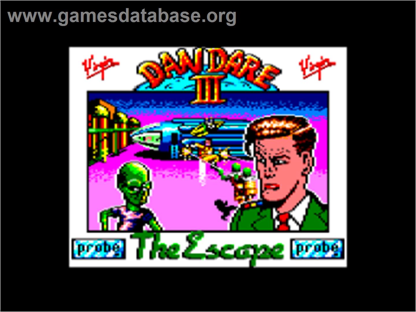 Dan Dare 3: The Escape - Amstrad CPC - Artwork - Title Screen
