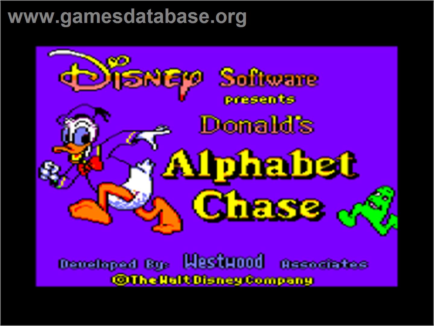 Donald's Alphabet Chase - Amstrad CPC - Artwork - Title Screen