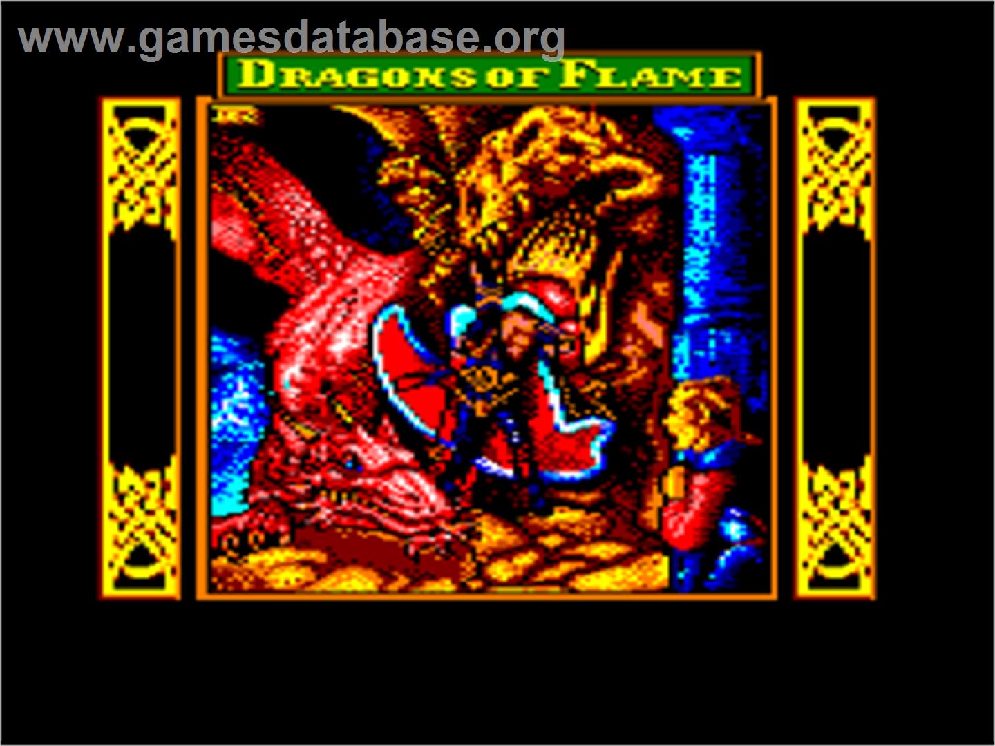 Dragons of Flame - Amstrad CPC - Artwork - Title Screen