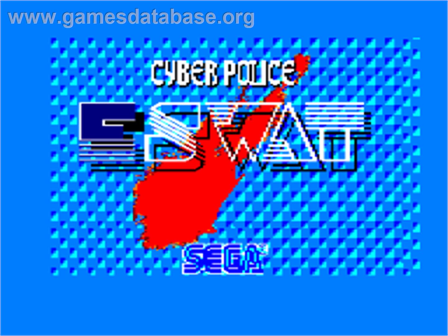 E-SWAT: Cyber Police - Amstrad CPC - Artwork - Title Screen