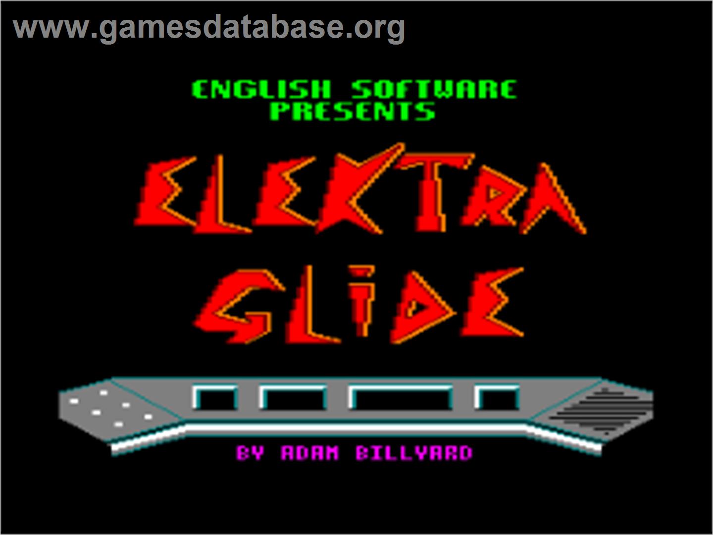 Elektraglide - Amstrad CPC - Artwork - Title Screen