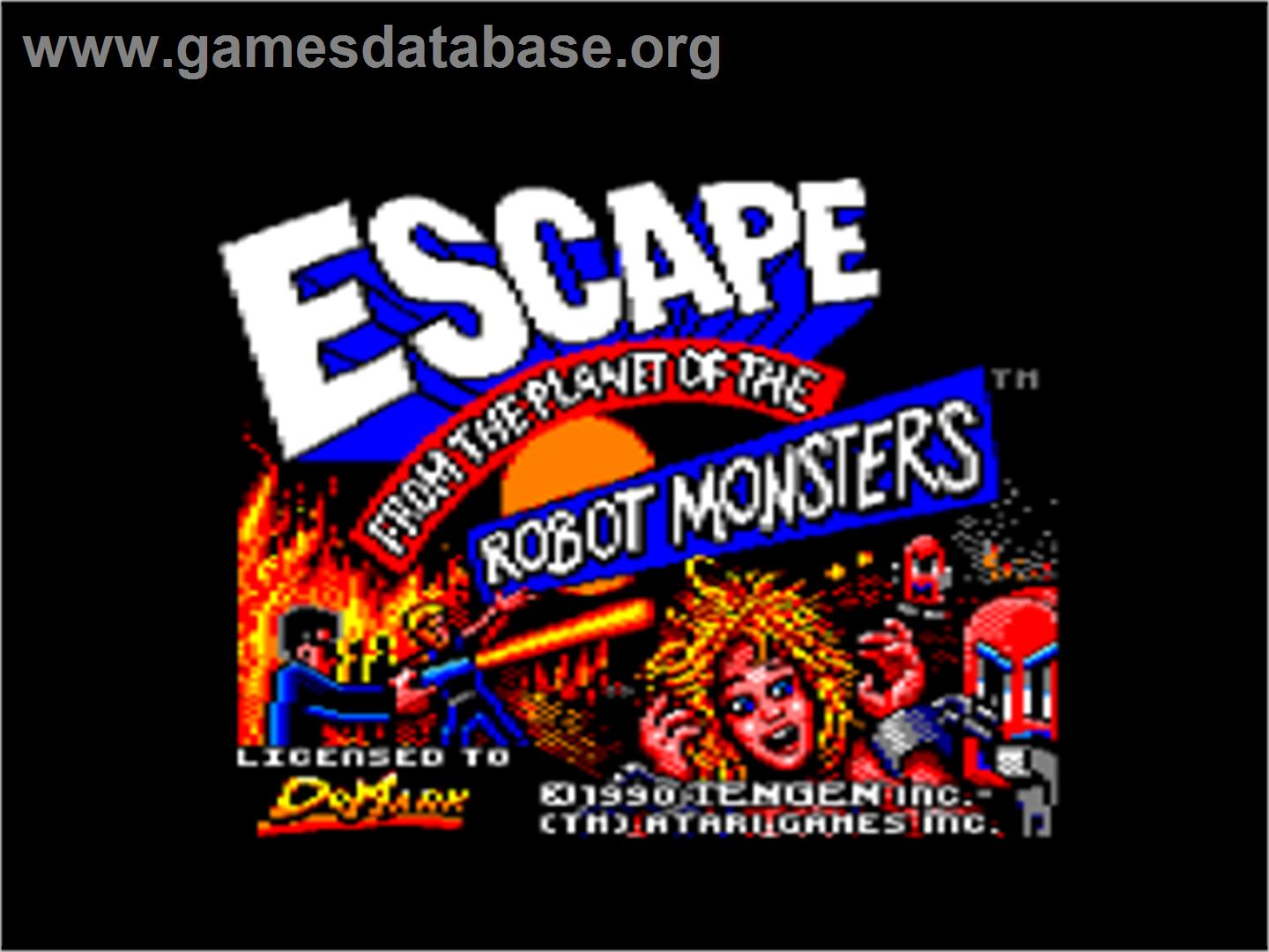 Escape from the Planet of the Robot Monsters - Amstrad CPC - Artwork - Title Screen