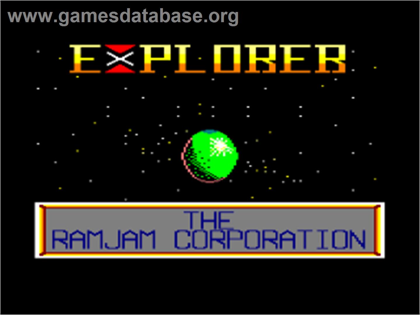 Explorer - Amstrad CPC - Artwork - Title Screen