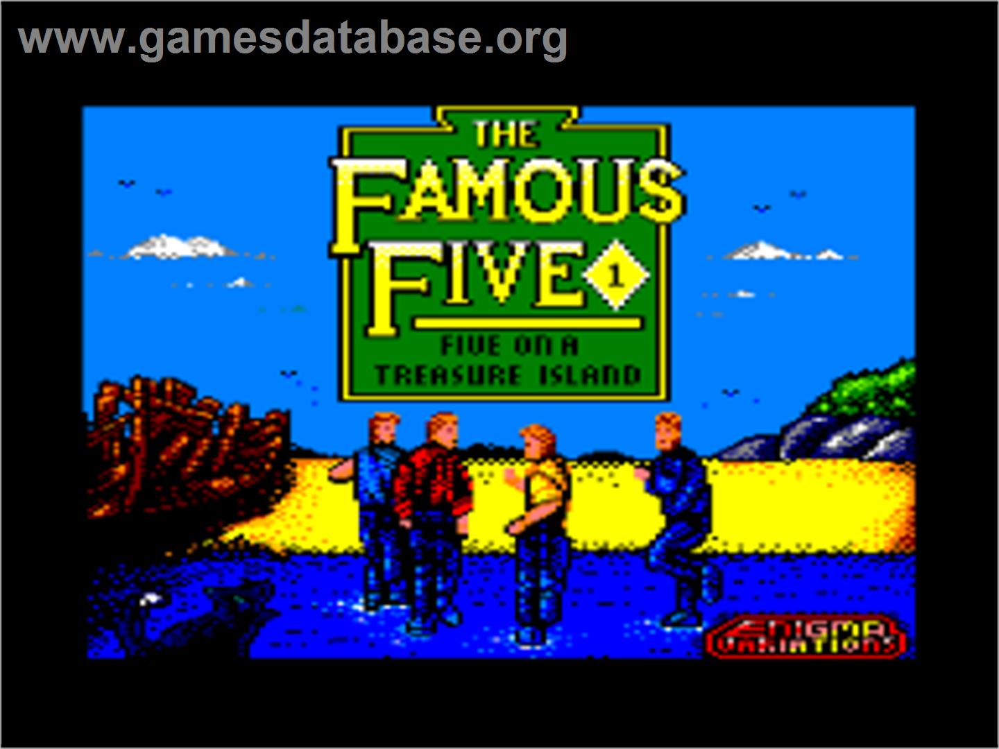 Famous Five: Five on a Treasure Island - Amstrad CPC - Artwork - Title Screen