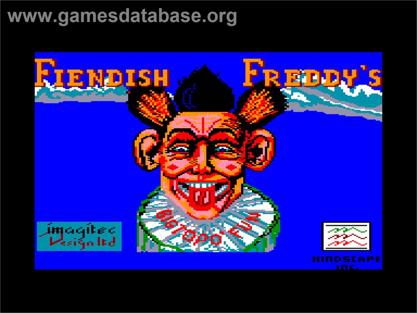 Fiendish Freddy's Big Top O' Fun - Amstrad CPC - Artwork - Title Screen