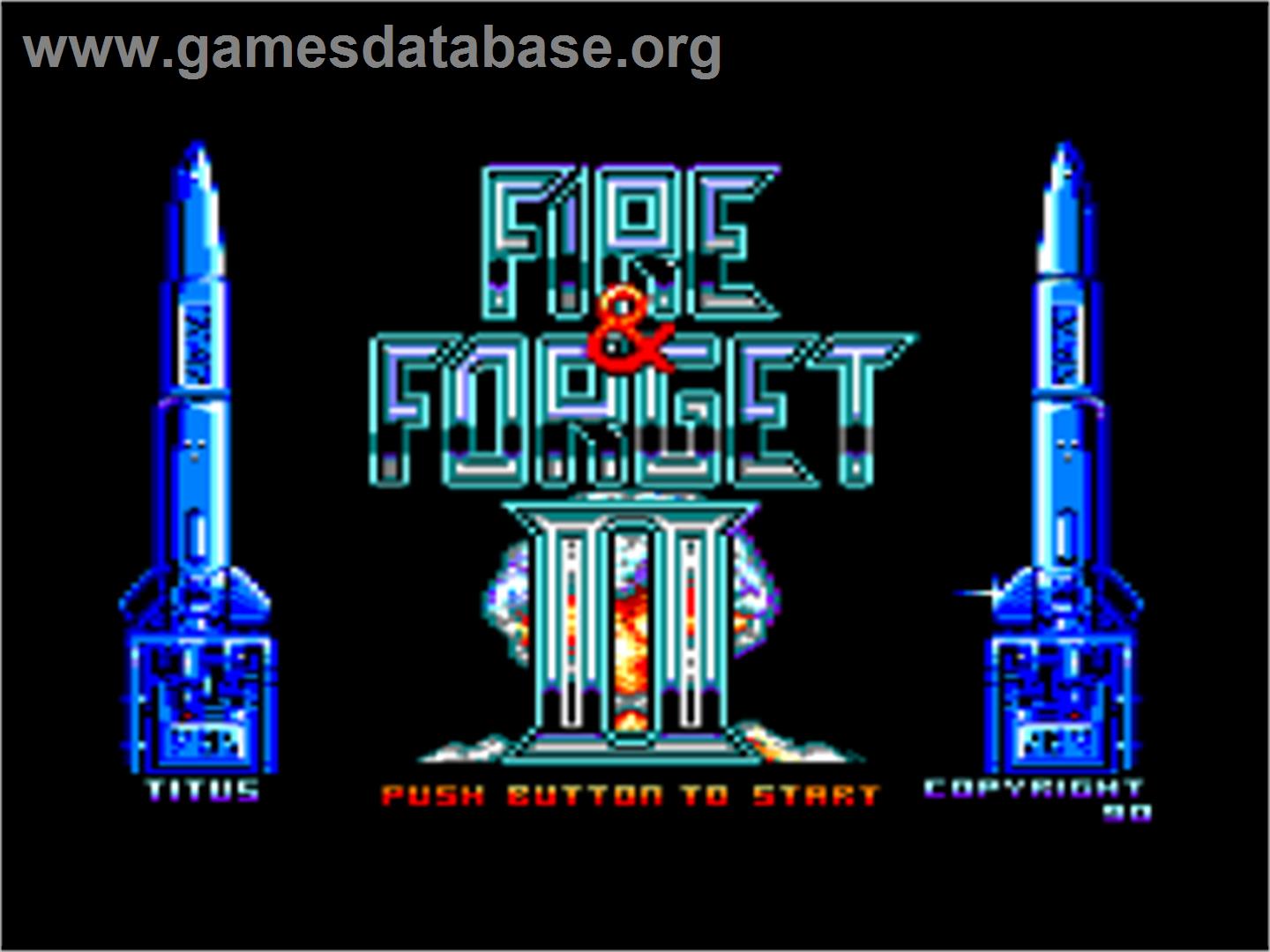 Fire and Forget 2: The Death Convoy - Amstrad CPC - Artwork - Title Screen